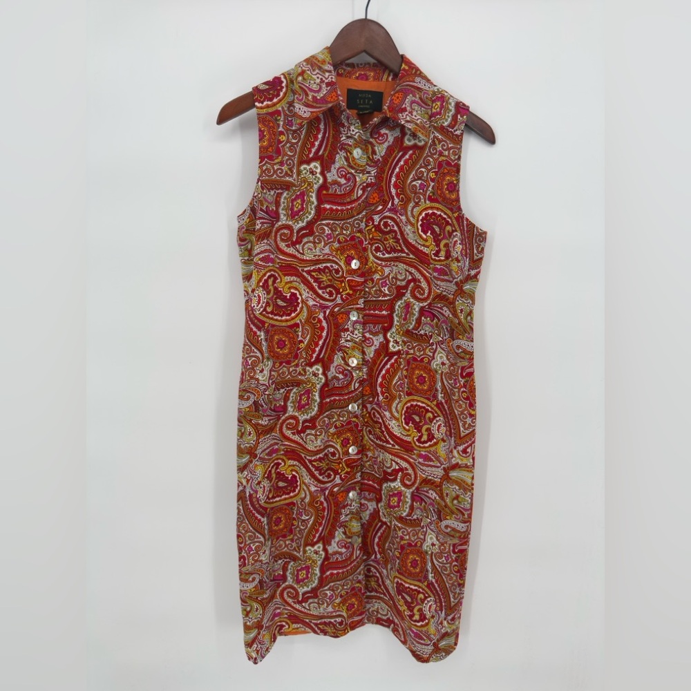 Moda Seta Paisley Silk Dress